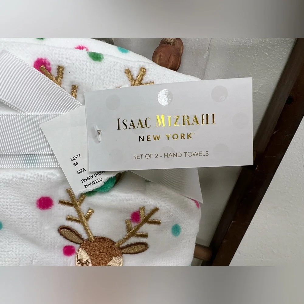 Brand New-Isaac Mizrahi - Set of 2 Hand Towels